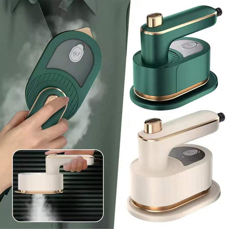 OBOVAY 1 pieza Plancha de vapor portátil de mano, uso dual de seco/vapor, calentamiento rápido, 180° giratorio, plancha de vapor compacta y mini, adecuada para el hogar y viajes