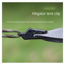 Tarp Clips Trap Clips Jaw Tent Snaps Camping Clamp Clips Tent Tighten For Outdoors Camping Black - Black - View 9