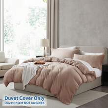 Soft Prewashed California King Duvet Cover Set, 3 Piece, Zipper Closure, 104x98 Inches Duvet Cover And 2 Pillow Shams - No Comforter,  In 2025 - Khaki (No Comforter) - View 2