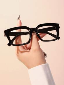 3pcs/Set Fashionable & Versatile Women Non-Prescription Glasses, Suitable For Daily Wear - Black, Transparent, White Tofu Pudding, and White Flat Rice Combination - View 2