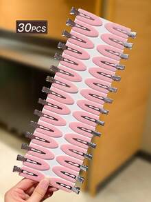 30个粉色发夹，简约风格，小巧精致，鳄鱼夹设计，女士发饰，发夹，度假配饰，适合日常休闲和户外佩戴，发饰，女士配饰，可爱配饰，情人节配饰，头部配饰，发卡 - 粉色 - 查看 6