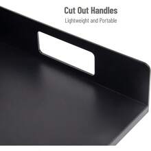 Mind Reader Anchor Collection Utensil Napkin And Plate Serving Tray Breakroom Countertop Organizer Plastic Black - Black - View 4