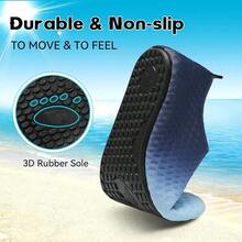 Scurtain Barefoot Water Shoes For Women Men Beach Swim Aqua Socks Summer Quick-Dry Sandals Slippers - 多蒂藍 - 查看 5