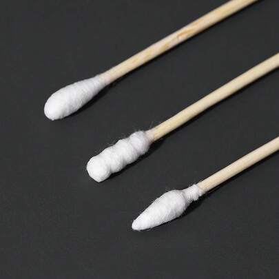 100PCS Cotton Swabs  100 Count With Container Cotton Swabs DoubleEnded Cotton Swabs Super Absorbent Cotton Swabs With Storage Case Wooden Cotto