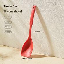 1 Multifunctional Silicone Spatula Soup Spoon Kitchen Daily Dining Kitchen Auxiliary Food Tools Non-Stick Spatula Spoon High Temperature Resistant Kitchen Utensils - Multicolor - View 9