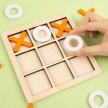 Classic Family Board Game - Wooden Tic-Tac-Toe Set For Adults & Youngsters, Perfect For Travel & Holiday Gifts