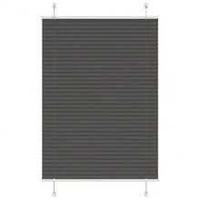 Tessuto plissettato nero 90x100 cm Larghezza tessuto 89,4 cm Poliestere - nero - Visualizzare 1