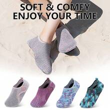 Scurtain Barefoot Water Shoes For Women Men Beach Swim Aqua Socks Summer Quick-Dry Sandals Slippers - 網狀白色粉紅色 - 查看 7