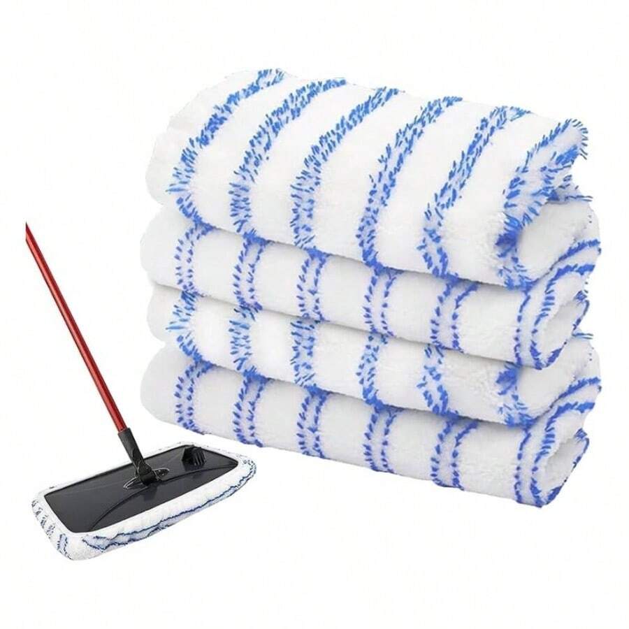 8x15 Mop Compatible With O Cedar Hardwood Floor'N More Microfiber Mop - Reusable Mop Pads Refill Cotton Cloth Mop Covers Wet And Dry Use - 15x8 Inch - 4 Pack - 4 包 - 查看 1