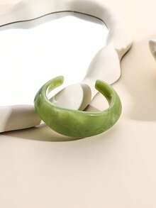 1pc Women's Fashion Open Bangle Bracelet, New Personalized Candy Color Resin Bracelet Jewelry Gift, Suitable For Women, Students, Girls For Daily Matching, Party, Banquet, Travel