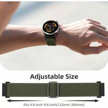 DaQin 3 Pack Nylon Watch Bands Compatible With 16mm 18mm 20mm 22mm Quick Release Watch Band Adjustable Soft Stretchy Solo Loop Strap Elastic Braided Relacement Wristband For Men Women - ĐenQuân độiXanh lá câyXám - Xem 6