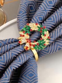 6pcs Christmas Tree Napkin Rings, Suitable For Room Decor, Dining Table Decor, Home Decor, Fit For Christmas, Party, Birthday, Wedding And Banquet Buffet Table Elegant Minimalist Decoration - Multicolor - View 11