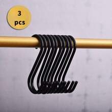 20pcs S-Shaped Hooks, Non-Slip Thick Metal, Sturdy And Durable, Suitable For Hanging Clothes And Kitchenware, Multipurpose Storage Solution