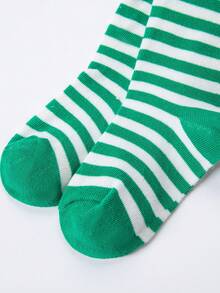 1 chiếc quần tất/legging kẻ sọc nhiều màu sắc cho trẻ em, phù hợp mọi mùa - Nhiều màu - Xem 4