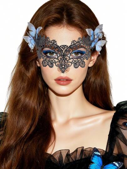 1pc Halloween Lace Masquerade Masks 1920s Vintage Antique Mask For Men Women Carnival Party Mardi Gras Evening Prom