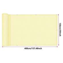 100% Polyester wasserdichter Balkon Sichtschutz - undurchsichtige Zaun Abdeckung, schützt die Privatsphäre, UV-beständig, geeignet für Apartmentgeländer, Außenterrassen, Balkone, Veranden - Verschiedenfarbig - Übersicht 24