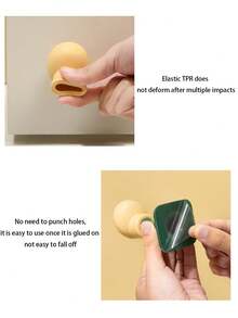 Conjunto de 3 batentes de porta fofos em formato de pezinho, que evitam que o bebê esbarre em você e trazem mais diversão ao quarto. Feito em PP , este batente de porta autoadesivo é fácil de instalar sem precisar furar. (Há um furo de injeção na lateral do produto; caso isso seja um problema para você, não compre.) - Multicolorido - Ver 5