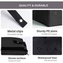 Caja de porttil para gatos con tapa con cierre, caja de de viaje plegable, sin fugas, sin olor, impermeable, fcil de llevar, fcil de usar en hoteles, automviles - Negro oscuro - Ver 5