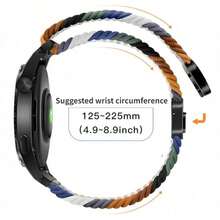 22mm Magnetic Braided Nylon Loop Strap For Redmi Watch 5 Active /5 Lite Adjustable Wristband Secure Fit Durable Smartwatch Replacement Band Lightweight Comfortable Stylish Design