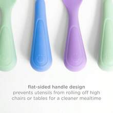 Stainless Steel Utensil Set, Includes 1 Fork 1 Spoon, Smoothie Purple