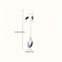 1pc/2pcs Stainless Steel Creative Cat Stirring Spoon, Cat Hanging Cup Coffee Spoon, Mug Tea Spoon, Dessert Spoon - Multicolor - View 4