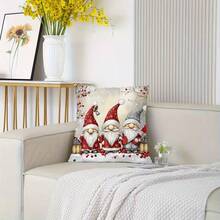 Funda de almohada navideña moderna - Impresión de un solo lado, perfecta para la decoración de la sala de estar y el dormitorio, de poliéster, sin relleno incluido