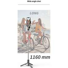 Portable Selfie Stick With Tripod, Dual Fill Lights (3 Color Temperatures, 6 Brightness Levels), Umbrella-Style Stable Stand, 1160mm Extended Pole, Reinforced Tripod, Bluetooth Remote Shutter, 360° Rotation For Landscape & Portrait, Compatible With Android & IOS Compatible With Iphone Android Phone For Summer Vacation, Travel, Fill Light, Outdoor Activities, Live Streaming Vacation Travlel Outdoor Activities Live Streaming Vlogging Equipment - Black - View 3