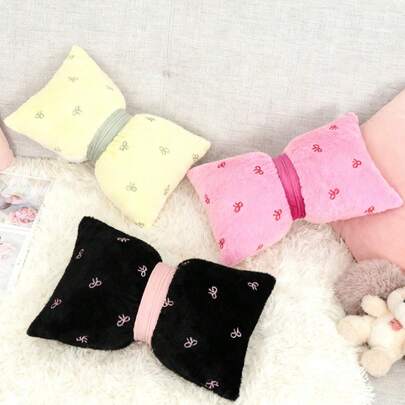 غطاء وسادة زخرفي مطرز بفرو مزيف، لا يشمل إدراج الوسادة، وسادة رمي كورية جميلة للمنزل والغرفة المعيشية والأريكة والنوم