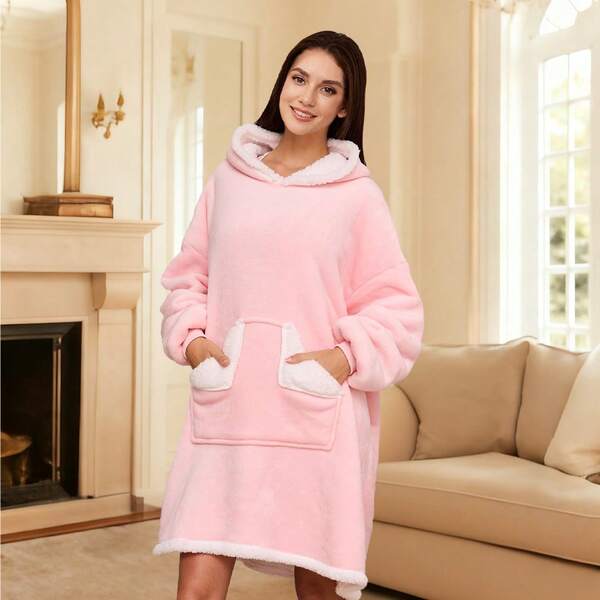 Tragbare Decke,oversize hoodie damen, oversize hoodie herren, Ultra Weiche Warme Hoodie-Sweatshirt,tragbare Decke für Männer,,Perfekt für Zuhause & Reisen,Flauschig Kuscheldecke Sofa Decke,decke mit ärmeln,hoodie decke herren,decken hoodie damen,decke mit ärmeln und kapuze,Reise-Wärmedecke, leichte Reisedecke als Accessoire