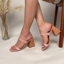 Stela Genuine Leather Clog 8 Cm Heel, Elegance And Comfort Fashion And Elegant - Rosado - 查看 2