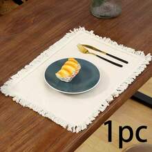 1pc/6pcs/30pcs Vintage American Style Tassel Placemats, Designed For Cafe, Hotel, Coffee Table, Tea Table - Multicolor - View 12