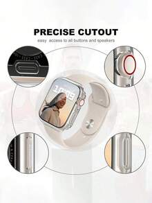 Transparent Protective Case, Compatible With Series 46mm, 49mm, 45mm, 44mm, 41mm, 40mm, 42mm, 38mm, Soft High-Definition High-Sensitivity Screen Protector, TPU Full-Wrap Shock-Proof Protective Case, Compatible With Series Ultra 10, 9, SE2, 8, 7, 6, SE 5, 4, 3, 2, 1 And Other Models. Accessories - Clear - View 4