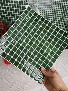 WoStick Simple Plaid Pattern Fresh Wallpaper For Home Decor - Army Green - View 9