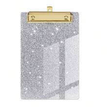 1pc Shiny Acrylic Clipboard [Each Production Batch May Have Different Variations, (Some May Have Black Rubber On Both Sides Of The Clip), With Slight Differences In Color And Material, And Color Differences May Also Be Caused By Photography Environment And Lighting. Please Refer To The Actual Product. Those Who Are Particular About This, Please Purchase Carefully.] - Durable Material, Shiny Clipboard, Adorable Hanging Clipboard, Suitable For Office And School Supplies - Multicolor - View 17