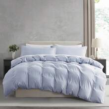 Soft Prewashed California King Duvet Cover Set, 3 Piece, Zipper Closure, 104x98 Inches Duvet Cover And 2 Pillow Shams - No Comforter,  In 2025 - Ice Blue (No Comforter) - View 10