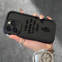 Funda de teléfono a prueba de golpes Funda de teléfono: texto en hebreo con patrón de llamas, diseño creativo de dibujo animado de alta , nueva funda de teléfono con diseño de escalera de ojo celestial, divertida y única, regalo moderno y sencillo para hombres y mujeres, compatible con iPhone 16, 15, 14, 13, 12, 11, funda de teléfono ligera y delgada a prueba de golpes - 1 pieza - Ver 3