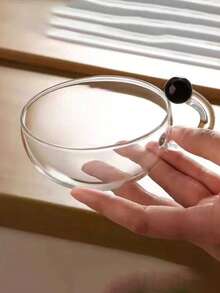 1-Piece Borosilicate Glass Teapot Set With Heat-Resistant Tape And Built-In Tea Strainer, Suitable For Loose Leaf And Flowering Teas, Ideal For Home And Restaurant Use