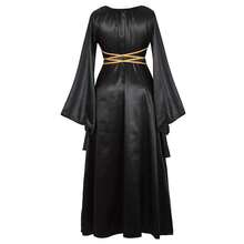 Zhitunemi Renaissance Costume Women Plus Size Medieval Dress Halloween Costumes Gothic Gown{"Size_name":"X-Large","Color_name":"Black"} - Black - View 7