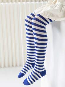 1 chiếc quần tất/legging kẻ sọc nhiều màu sắc cho trẻ em, phù hợp mọi mùa - Nhiều màu - Xem 15