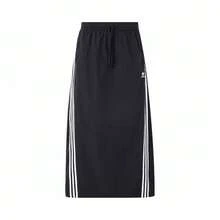 Falda paracaídas deportiva de media longitud con tres rayas y bloques de color de adidas originals, falda larga informal para mujer