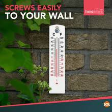SOL 2pk Wall Thermometer, Indoor And Outdoor Room Temperature Monitor, Easy-To-Mount Design For Easy Installation On Any Wall, Durable Design, Precise & Accurate Readings For Home & Greenhouse - White - View 7