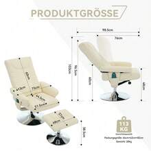 Chaise Longue - Beige + PU + Schiuma - Visualizzare 10