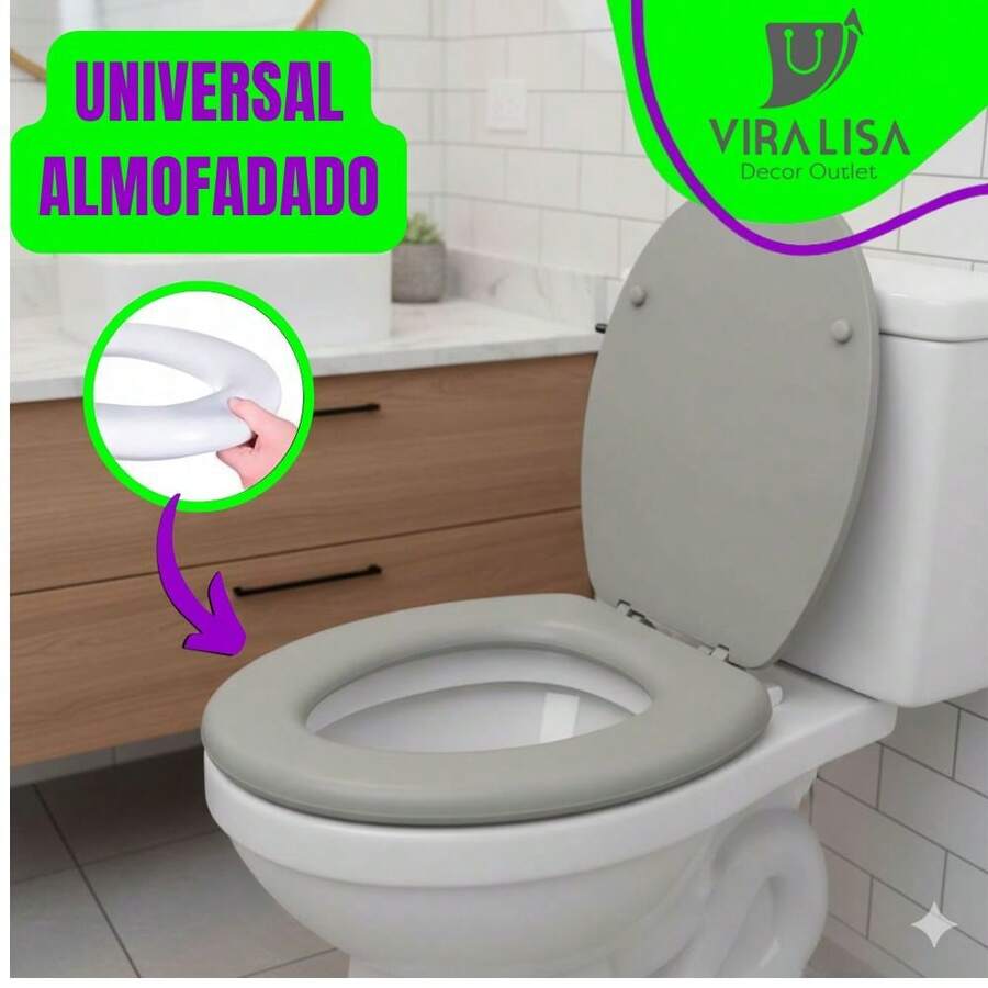 Universal White Toilet Seat With Lid - 灰色的 - 查看 1