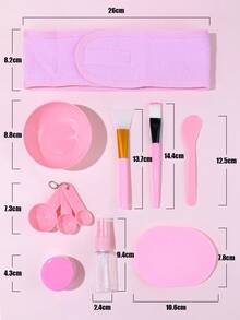 Set di strumenti per la cura della maschera facciale da 4/7/11 pezzi, pennello in silicone, set ciotola per maschera, pennello per maschera, pennello per maschera in setole morbide in silicone per il viso, strumenti per maschera da salone di bellezza, fascia, set completo, flacone spray, scatola di stoccaggio, spugna per pulizia del viso, cucchiaio dosatore, bastoncino per mescolare