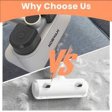 IKUNQUAN Handstaubsauger für Matratzen – Leistungsstarke Tiefenreinigungsmaschine mit UV-Lampe, Staubmilbensensor, Bettstaubsauger 350 W für Polster und Matratzen, USB-Ladegerät