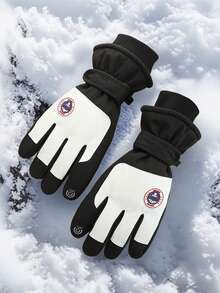 女士滑雪手套冬季触屏防水保暖抓绒防风运动户外摩托车骑行手套男士