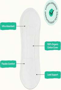 女性草本卫生巾 - 常规流量带护翼 - 添加清凉精油 & 有机棉表层 - 女性护理 - 20片装 - ColorD - 查看 5