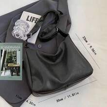 1个女士时尚单肩包，简约斜挎包，棕色PU材质单肩包，大容量，可调节肩带，适合日常、聚会、通勤等场合。 - 彩色 - 查看 9