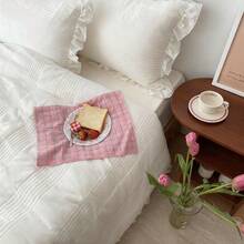 1/2/6/10 قطعة مناديل مربعة ملونة مصنوعة يدويًا على طراز Ins، قماش زخرفي مناسب لعيد الميلاد وعيد الحب والديكور المنزلي اليومي