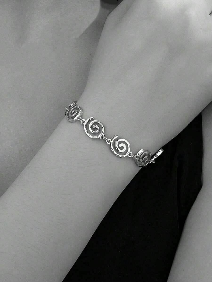 1PC Fashion Minimalist Elegant Bracelet For Women – Versatile High-End Symbol Jewelry, Perfect For Daily Commute, Office & Casual Wear, Lightweight Comfortable Design, Stylish Accessory To Elevate Everyday Outfits - Vàng - Xem 1